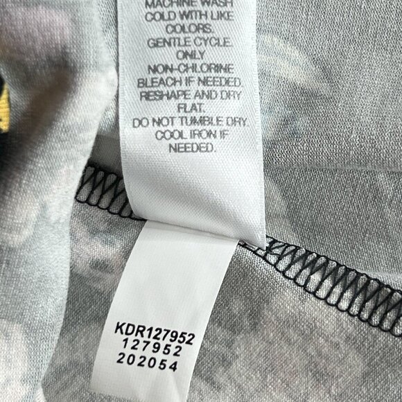 J. Jill Wearever Collection Floral Tunic Dress Black Yellow Pink Size MP - Picture 10 of 11